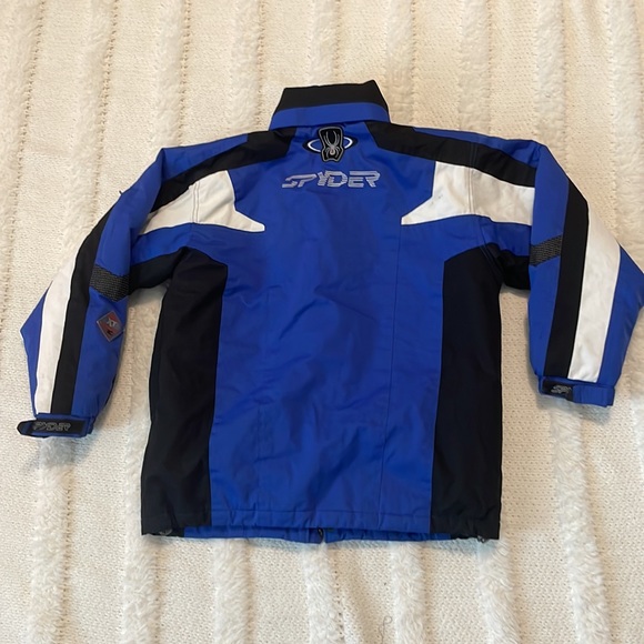 Spyder jacket ski snowboard snow zippered pockets blue gray black XXL boys - Picture 13 of 16